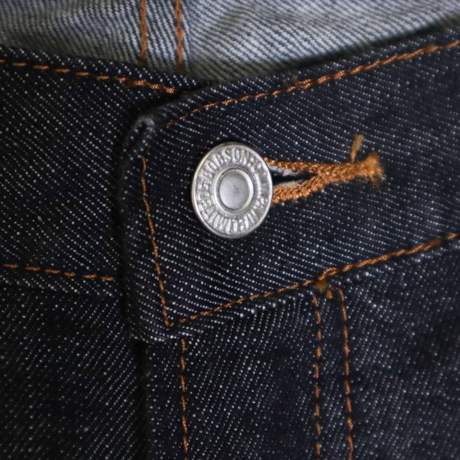 【中古】古着 BOBSON ボブソン CrackWash クラッシュウォッシュ ストレートジーンズ PCW101 W34 インディゴブルー系◆237h31