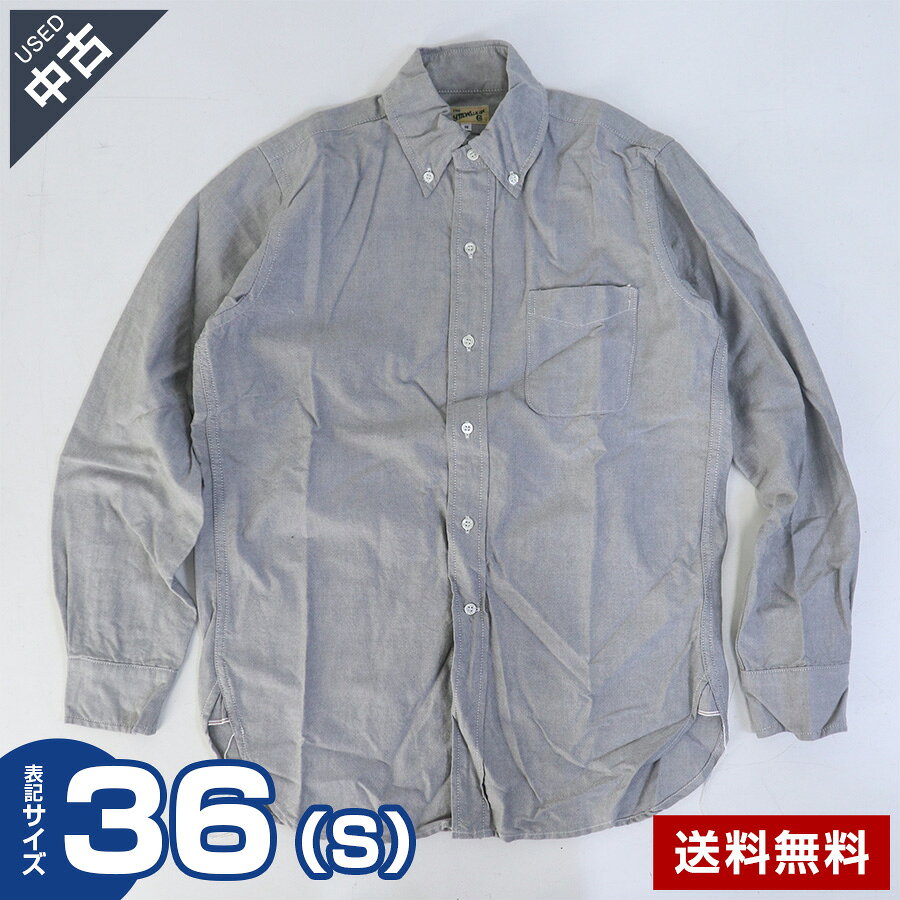 乐天商城 - 【中古】古着 THE Y.M.WALK ON シャンブレー長袖シャツ サイズ36(S) メンズ グレー ウォークオン ◆309v09