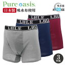 失禁パンツ 男性用 3枚セット 3色 吸水 消臭 防水 ボクサーパンツ メンズ 通気性 メッシュ素材 ちょい漏れ 尿漏れ 残尿 ギフト