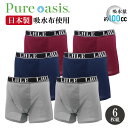 失禁パンツ 男性用 ボクサーパンツ 6枚セット 3色(各2) 吸水 消臭 防水 メンズ 通気性 メッシュ素材 ちょい漏れ 尿漏れ 残尿 ギフト
