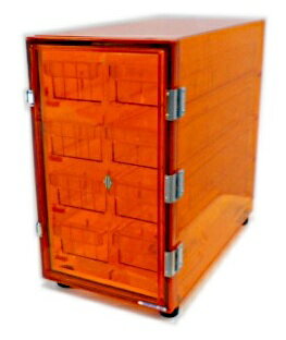 【未使用・長期保管品】 サンプラテック　フリーボックス （完全密閉式） P-8 / 実験 研究 科学 化学 小物入れ 収納ケース