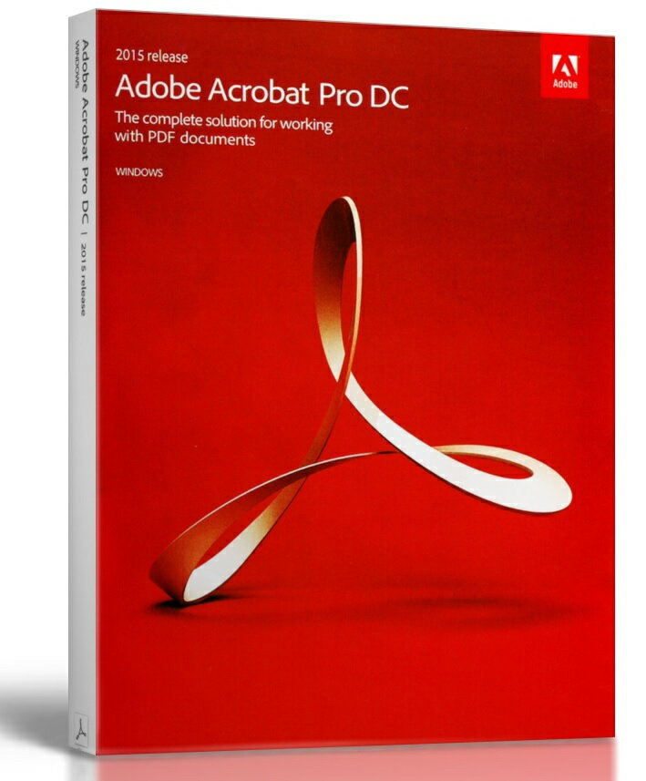 パッケージ版　Adobe Acrobat Pro DC 2015 for Windows 言語自動判別、日本語対応　永久ライセンス版 アドビ　アクロバット