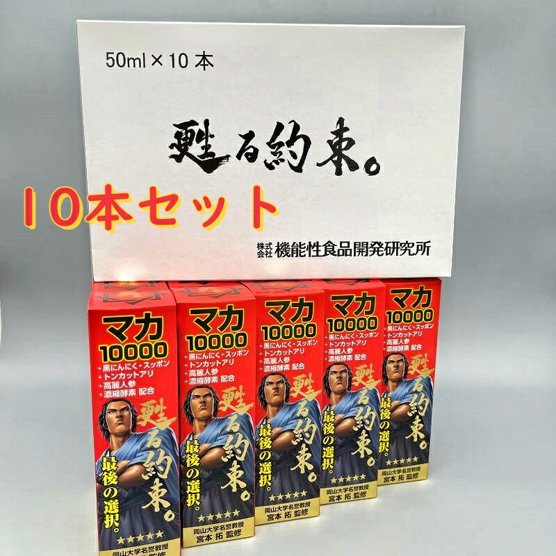 10倍ポイント【10本セット】【6本セット】マカ10000 甦る約束 ドリンク50ml 6本セット 送料無料