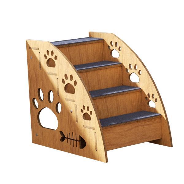 木製ペット階段 ペット 猫用ステップハウス 子猫から高齢動物まで 家 4階建て