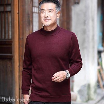 TAKARAMONSTERの長袖Tシャツ メンズ 長袖 Tシャツ 丸首 ニット セーター 厚手 裏起毛 トップス 上着 プルオーバー カジュアル 暖かい ファッション 秋｜アングル2