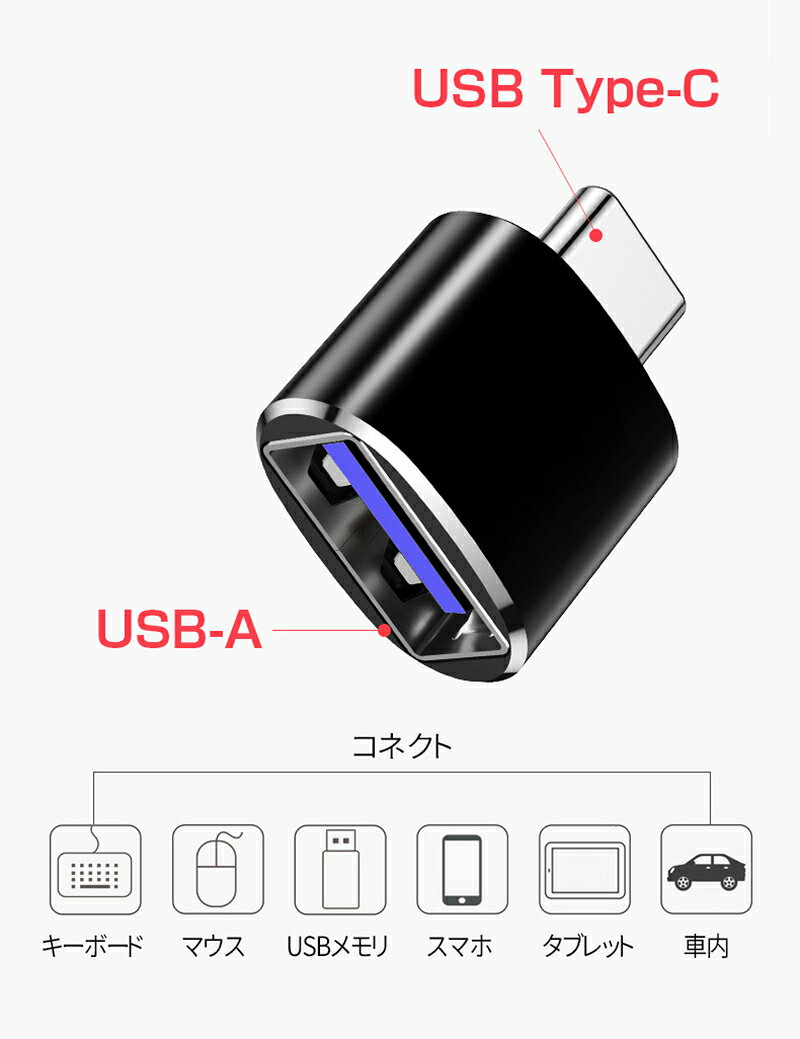 2�ĥ��å� USB Type-C�ʥ����� USB3.0�ʥ᥹�� OTG�б� �Ѵ����ͥ��� ����߹�⥷������� �����֥� �����ץ��� typec usbc