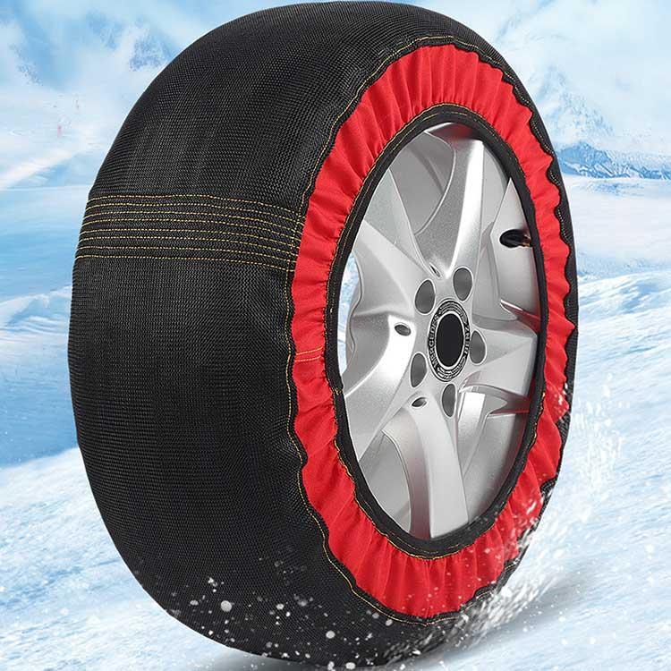 タイヤチェーン 非金属 布製 2本分 布チェーン 雪道 タイヤ カバー スノーソックス タイヤソックス ジャッキアップ不要 コンパクト収納