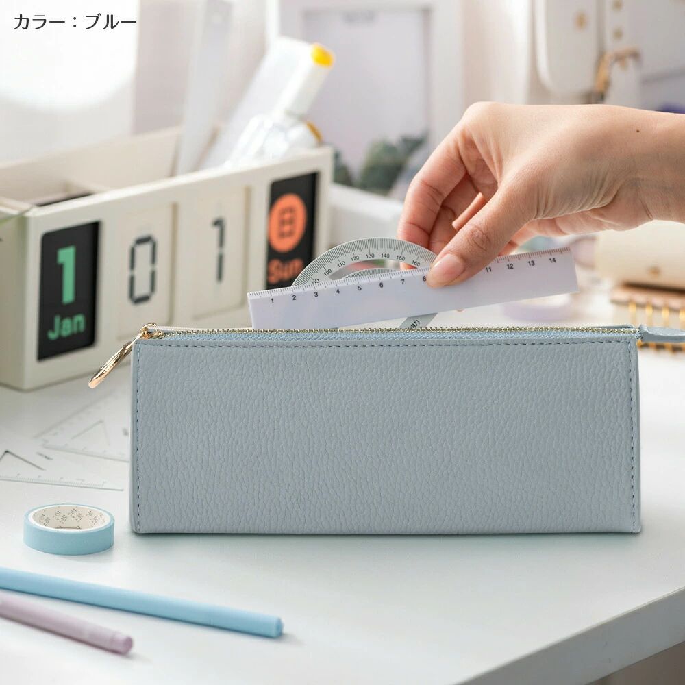 ペンケース シンプル 大容量 筆箱 おしゃれ ファスナー付きペンケース スリム 可愛...