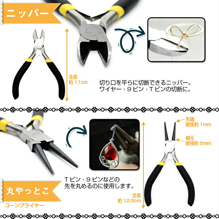 【レジンツール】クラフト工具 ワイヤー工具 平やっとこ【メール便対応】ニッパー ...