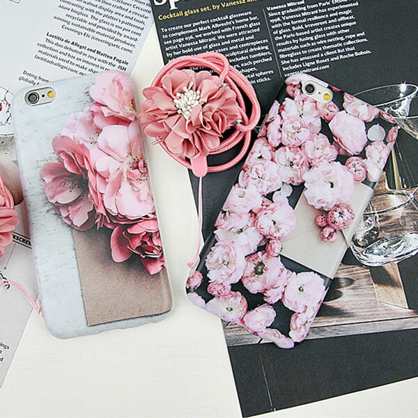 iPhone design case flower pink