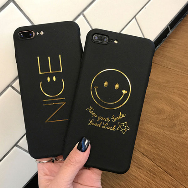 iPhone Case Nice Smile Star Black iPhoneケー