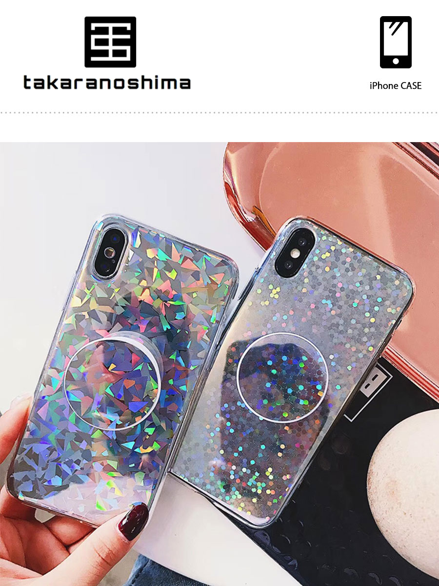 iPhone Design Case Twinkle Hologram Spangle iPhoneケース ホログラム スパンコ...