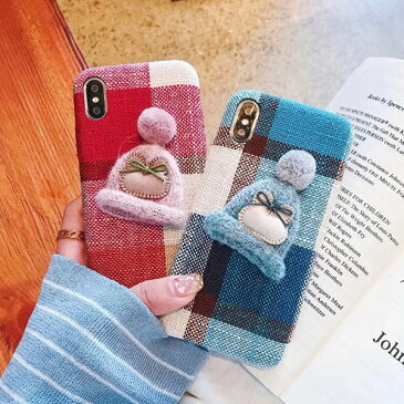 iPhone Case Knit Cap Check ニットキャップ チェック パータン 柄 ニット帽 帽子 カラフル パステル あったか ふかふか もこもこ 立体的 アイフォンXR Xs Max Xs X 8 7 8 7プラス ブランド デザイン スマートフォン スマホケース スマホカバー アイフォンケース