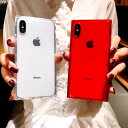 iPhone Case TPU Square Clear スクエア クリア ピンク レッド ブラック シンプル おしゃれ スタイリッシュ 韓国 アイフォン 12 SE2 11 11 Pro 11 Pro Max XR Xs Max Xs X 8 7 8 7プラス ブランド デザイン スマートフォン ケース カバー アイフォンケース 1000円 ポッキリ