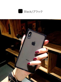 iPhoneDesignCaseTPUSquareCleariPhoneケーススクエアクリアピンクレッドブラックシンプルおしゃれスタイリッシュアイフォンXRXsMaxXsX8787プラスブランドデザインスマートフォンスマホケーススマホカバーアイフォンケース