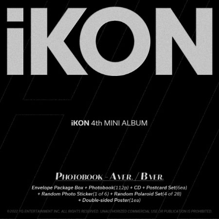 【5/10 韓国発売】【予約販売】【初回限定ポスターなしCDのみ】iKON アイコン 4TH MINI ALBUM【FLASHBACK】PHOTOBOOK VER. 4集 ミニ アルバム 韓国音楽チャート反映 YG【送料無料】