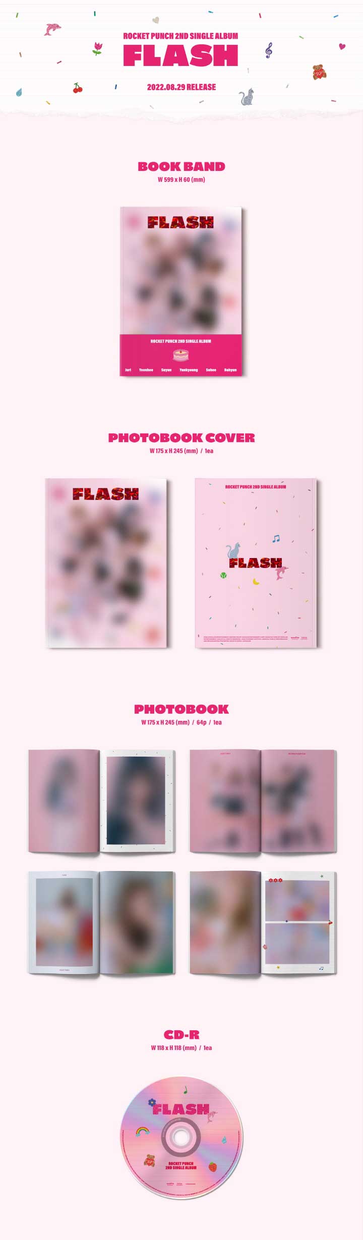 【8/30 韓国発売】【初回限定ポスター丸めて】ROCKET PUNCH ロケットパンチ 2ND SINGLE ALBUM【FLASH】2集 シングル アルバム 【韓国版】ヨンヒ ジュリ スユン ユンギョン ソヒ ダヒョン Woollim エンターテインメント 韓国音楽チャート反映 【送料無料】 2