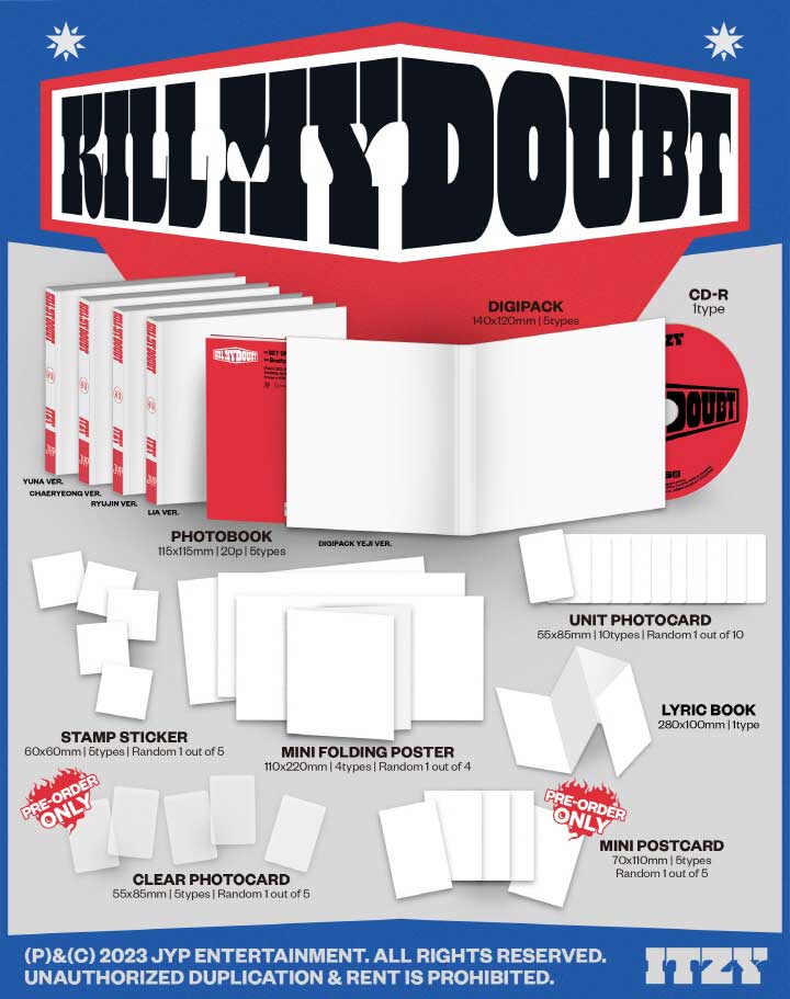 【7/31 韓国発売】【予約】ITZY イッジ 7TH MINI ALBUM【KILL MY DOUBT】DIGIPACK ...
