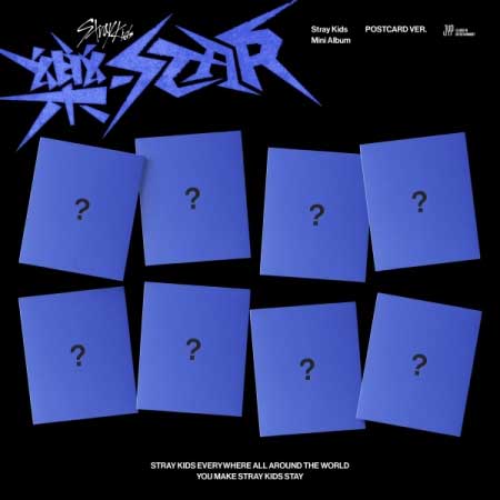 【11/10 韓国発売】【予約】【8種セット】Stray Kids ストレイキッズ MINI ALBUM【樂-STAR】POSTCARD VER. ミニ アルバム ROCK STAR ロック スター ストレイキッズ SKZ ストレイキッズ スキズ JYP 韓国音楽チャート反映 送料無料 日本国内発送