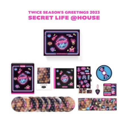 【12/27 韓国発売】TWICE トゥワイス【2023 SEASON 039 S GREETINGS】【SECRET LIFE HOUSE】DVD シーズンズ グリーティング 卓上 カレンダー ダイアリー 写真集【韓国版】ナヨン モモ サナ ジヒョ ミナ ダヒョン チェヨン ツウィ 韓国音楽 JYP【送料無料】