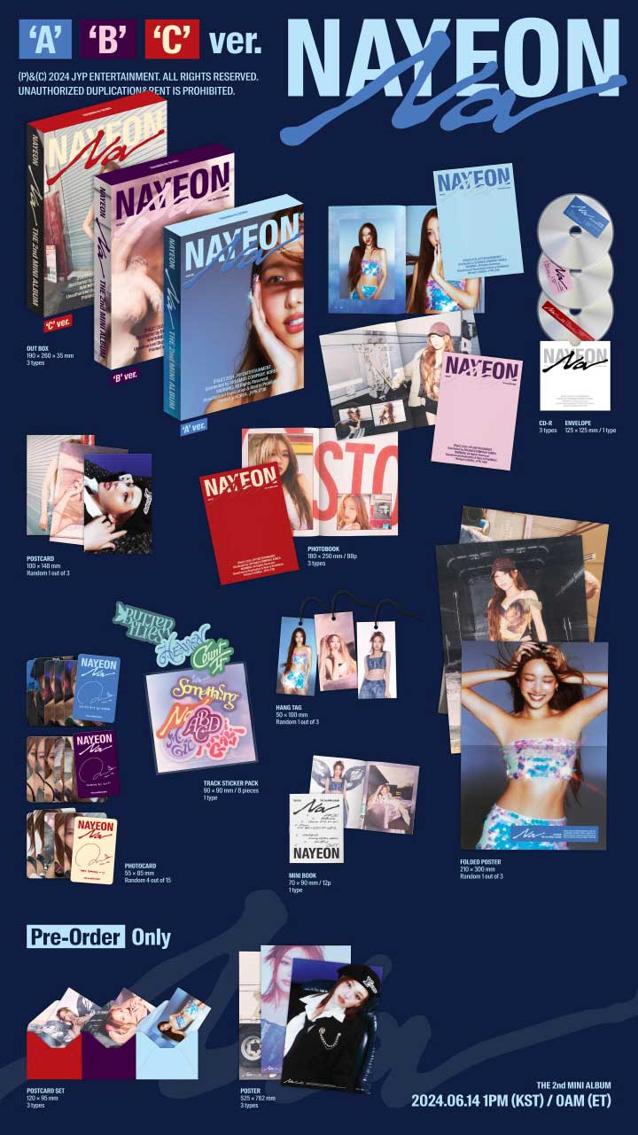 【2024/6/14 韓国発売】【予約】【3種セット】【初回限定ポスターなしCDのみ】NAYE...
