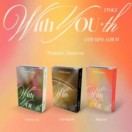 【2024/2/23 韓国発売】【予約】【SMART ALBUM】TWICE トゥワイス 13TH MINI ALBUM【With YOU-th】Nemo Ver. 13集 ミニ アルバム ナヨン ジョンヨン モモ サナ ジヒョ ミナ ダヒョン チェヨン ツウィ JYP 韓国音楽チャート反映 【送料無料】【日本国内発送】