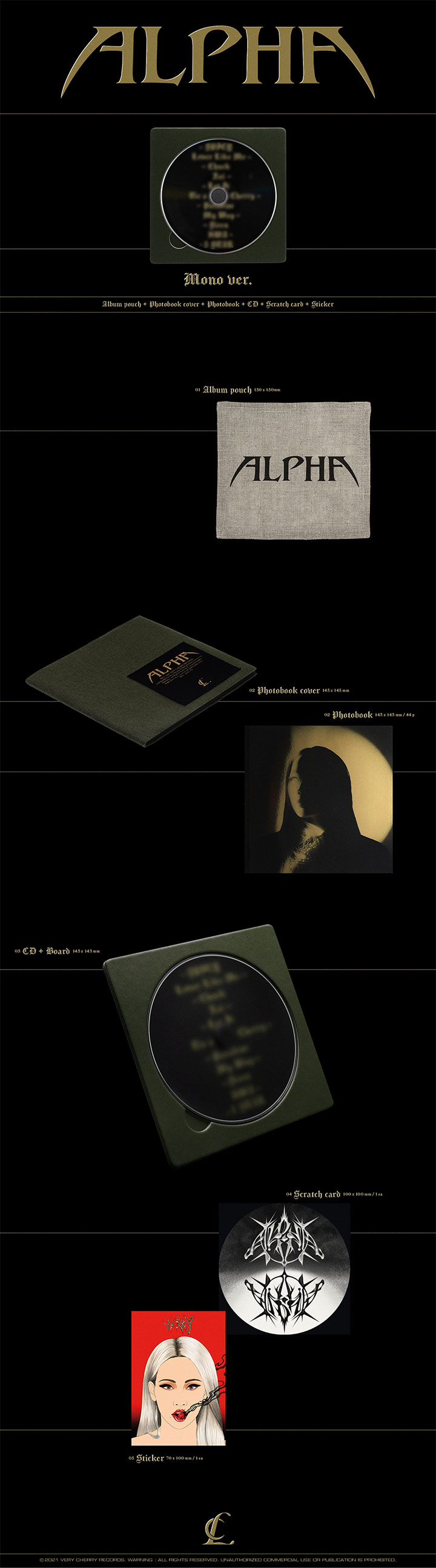 【10/22 発売】【予約】【2種セット】【メール便 発送】CL ファースト フルアルバム【ALPHA】【MONO ver】【COLOR ver】【韓国版】シーエル イチェリン ラッパー 2NE1 YG 韓国音楽チャート反映 【送料無料】
