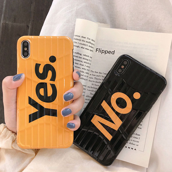 iPhone design case Yes No Travel Case iPhone ケース イエス ノー トラベル ケース 旅行 ブラック イエロー スーツケース キャリーバッグ ユニーク 可愛い 韓国 ファッション ブランド デザイン スマートフォン スマホケース スマホカバー アイフォンケース