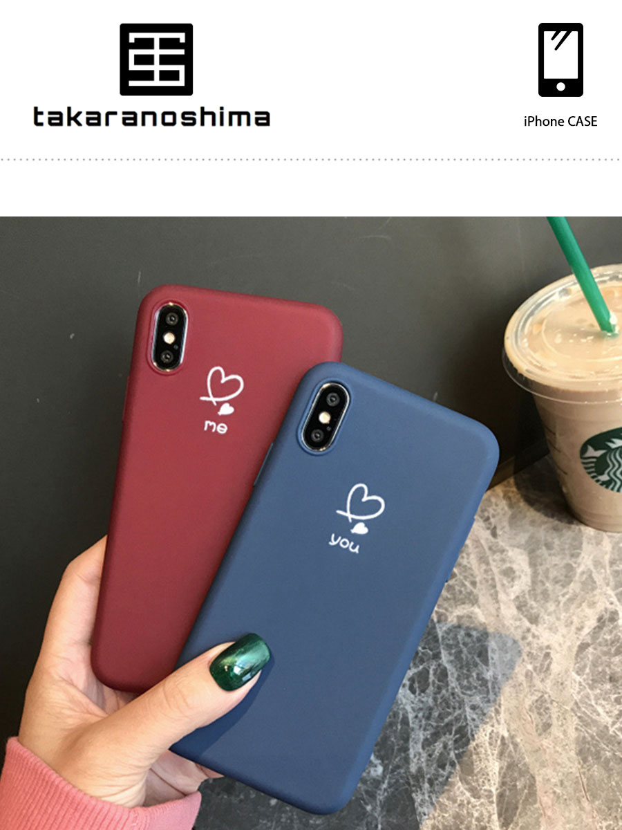 iPhone You & me Simple Heart TPU Case ユーアンドミー カップル シンプル ハート...
