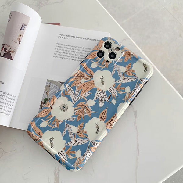 iPhone Cotton Flower Case コットン フラワー ケース ナチュラル モダン アート 花 もめんワタ 綿花 木綿 木棉 TPU 韓国 ファッション アイフォン 11 11 Pro 11 Pro Max XR Xs Max Xs X ブラ…