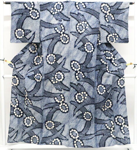 【中古】【着物】 浴衣 昭和レトロ 有松絞り 花文 身丈約159.5cm 裄丈約63cm r7z05-493【リサイクル】宝の山 【中古】【着物】 浴衣 昭和レトロ 有松絞り 花文 身丈約159.5cm 裄丈約63cm r7z05-493【リサイクル】宝の山