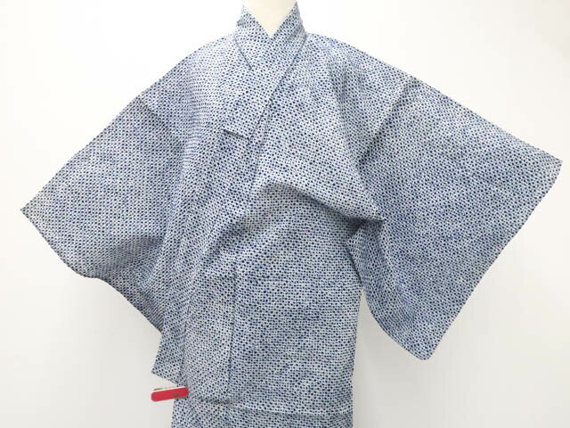 【中古】【着物】 浴衣 男物 男 昭和レトロ 絞り 身丈約148.5cm 裄丈約63.5cm r7z06-554【リサイクル】宝の山