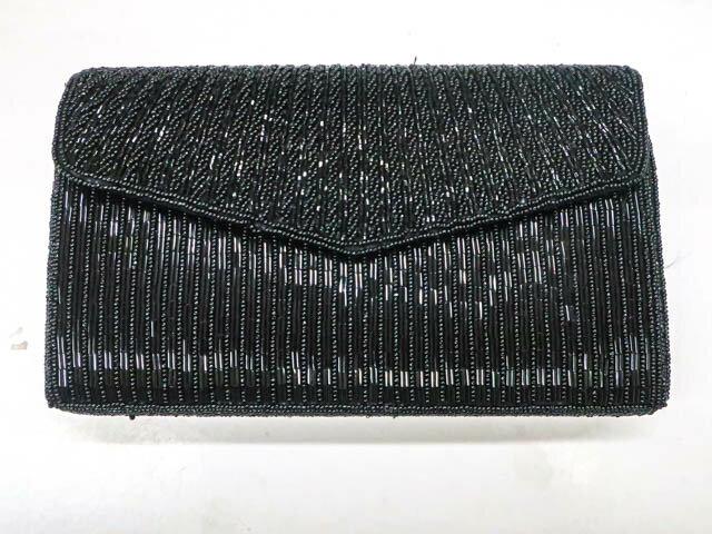 【中古】リサイクル着物 アンティーク 和装小物 ビーズバッグ クラッチバッグ kyo7w06-524【リサイクル..