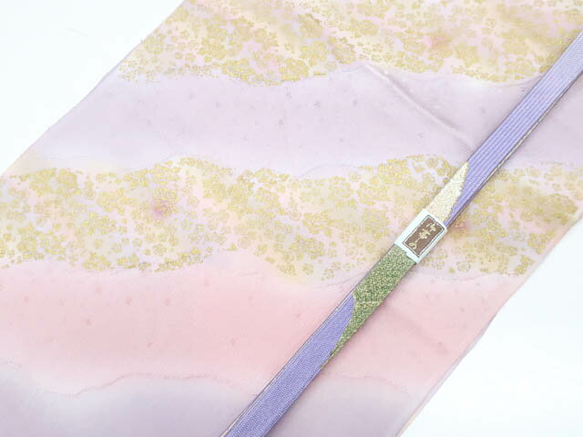 お買い物マラソンセール最大70%OFF【中古】リサイクル着物 和装小物 帯揚げ帯締めセット 帯揚 帯締 金彩 暈し 金糸 高麗組 kyo7w07-799【リサイクル】宝の山