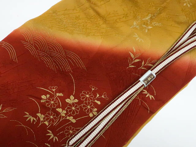 【中古】リサイクル着物 和装小物 帯締め 帯揚げ セット 帯締 帯揚 暈し 平組 金糸 kyo7w08-1022【リサイクル】宝の山