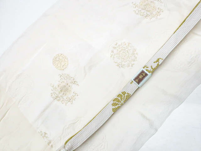 和服配饰 - 【中古】リサイクル着物 和装小物 帯締め帯揚げセット 礼装用 高麗組 金糸 縫取 帯締 帯揚 kyo7w08-1147【リサイクル】宝の山