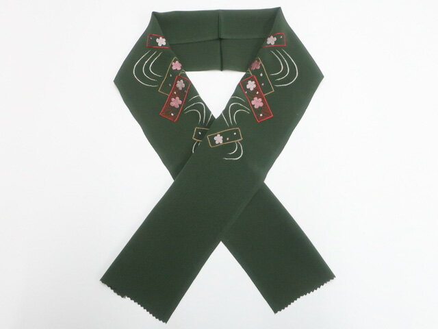 【中古】和装小物 未使用品 半衿 刺繍衿 美品 r7w10-1882【リサイクル】宝の山