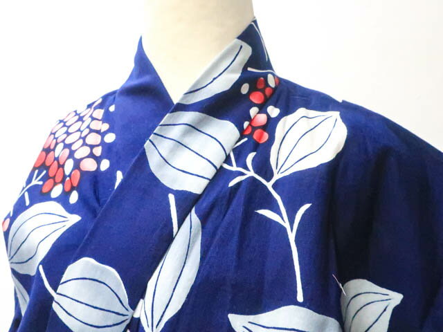 【中古】【着物】 浴衣 昭和レトロ 植物文様 身丈約162cm 裄丈約65cm kyo7z04-182【リサイクル】宝の山