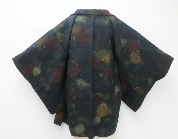 【中古】【着物】羽織 ふくれ織 花文 羽織紐付 身丈約79.5cm 裄丈約62.5cm kyo7z05-395【リサイクル】宝の山