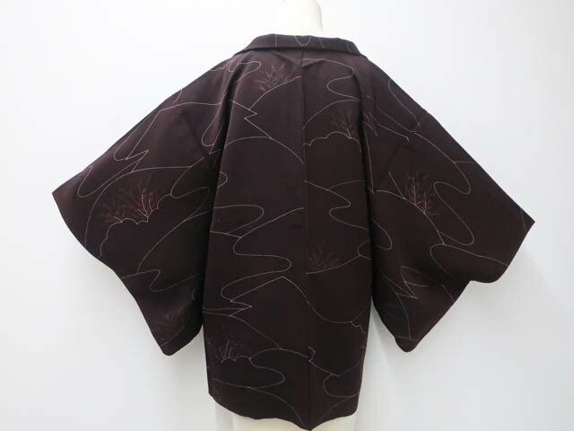 お買い物マラソンセール最大70%OFF【中古】【着物】羽織 草文様 羽織紐付き 身丈約77.5cm 裄丈約63cm kyo7z05-454【リサイクル】宝の山