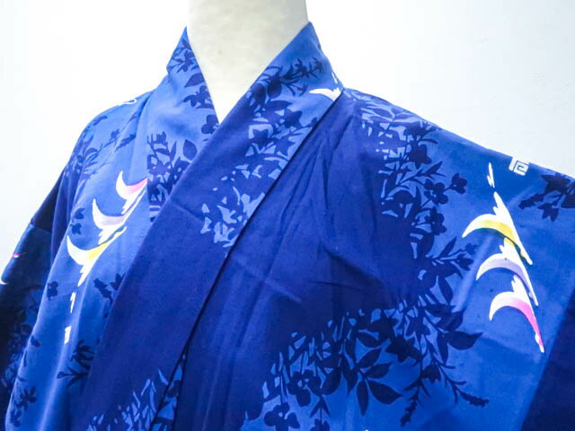 Rakuten - 【中古】リサイクル着物 浴衣 昭和レトロ コーマ地 植物・鳥文様 身丈約154cm 裄丈約62.5cm kyo7z06-577【リサイクル】宝の山
