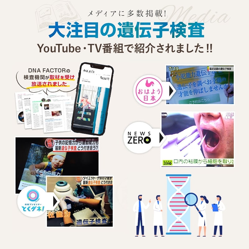DNAFACTOR（ディーエヌエーファクター）『DNAFACTOR子どもの能力遺伝子検査』