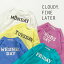 CLOUDY, FINE LATER Weekday長袖Tシャツ ベビー ベビー服 男の子 女の子 80cm/90cm/100cm/110cm/120cm/130cm おしゃれ かわいい ナチュラル シンプル ギフト プレゼント お祝い 誕生日 バースデー クラウディ 月 火 水 木 金 曜日 新学期 入園 2,090円