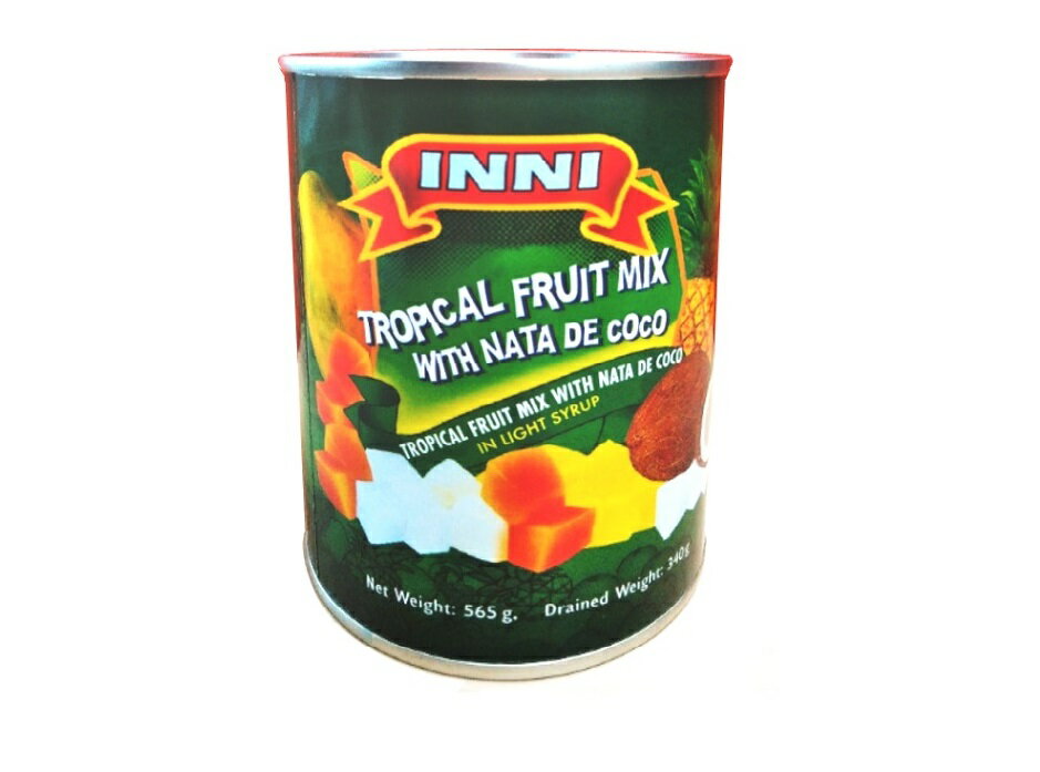 インニ トロピカルフルーツミックス(ナタデココ入)缶 565g インドネシア産 混合果実・フルーツ缶詰(賞味期限:2025.09.10)