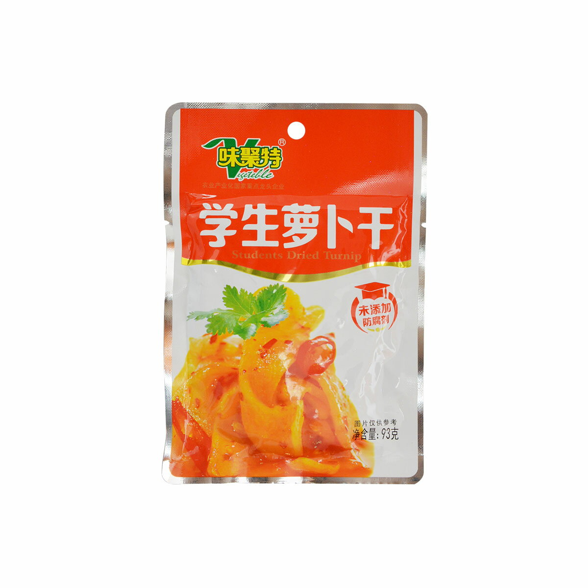 味聚特 学生蘿蔔干 辣菜脯93g／袋(辛口大根ストリップ) 中華食材 中華漬物