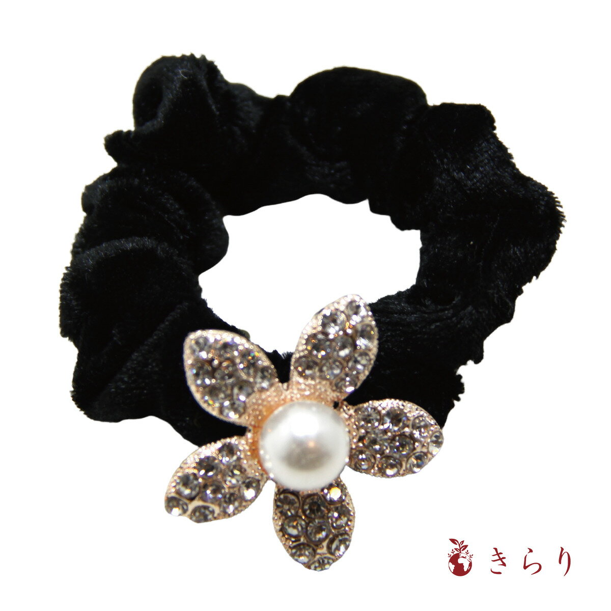 ラインストーンのシュシュ