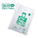 国産品 OK袋(NO.12)0.03mm×230mm×340mm100枚入(紐付)透明収穫袋・野菜袋・果物袋