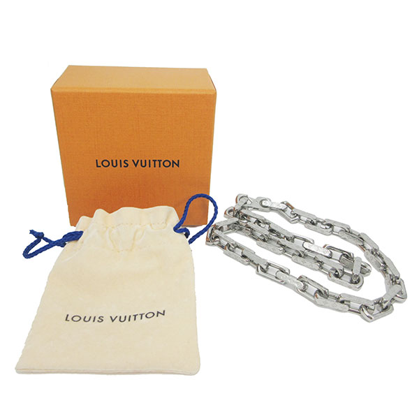 【LOUIS VUITTON】ルイ・ヴィトン　ユニセックス　ネックレス　メタル　モノグラムチェーン　M00307 中古ランクA　アクセサリー　お洒落【全国送料無料】【あす楽対応】【中古】