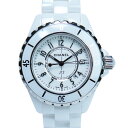 CHANEL J12 H0968 シャネル クォーツ 電池式 腕時計 ホワイトセラミック 中古A chanel j12 【全国送料無料】【中古】【動画あり】