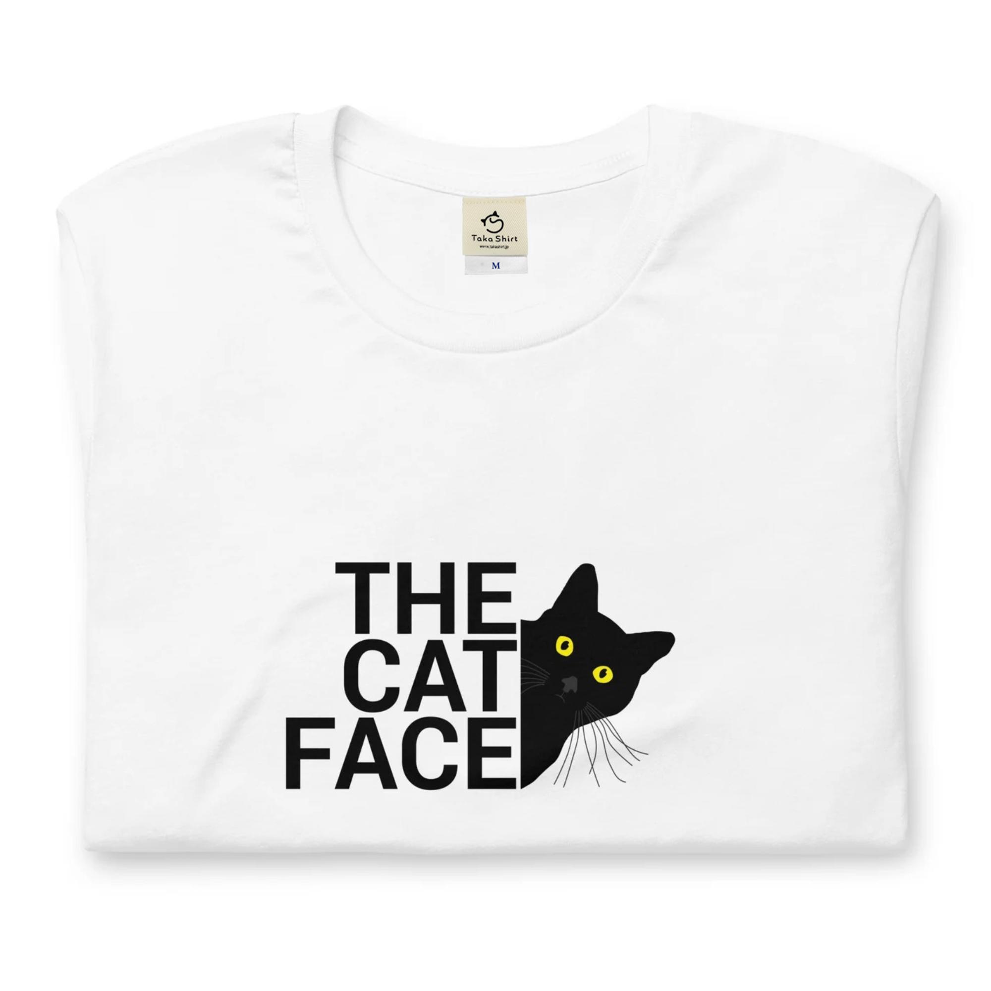 The cat face　猫tシャツ 猫グッズ ネコ柄 猫柄 服 ねこ柄 シャツ 誕生日プレゼント 彼女 猫好き かわいい おもしろ 可愛い ねこ 猫 メンズ レディース ペアルック おしゃれ 猫柄生地のサムネイル